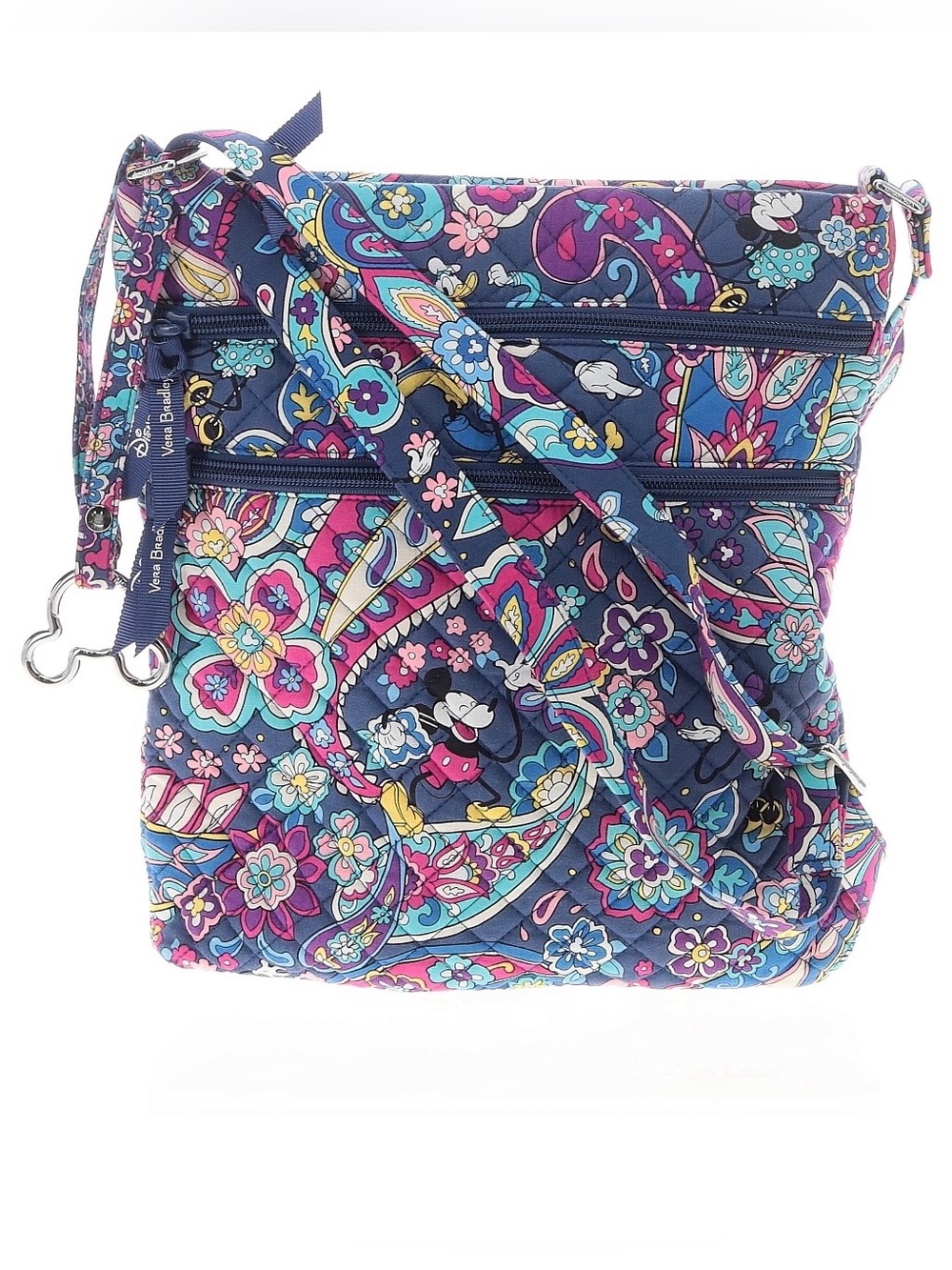 Vera Bradley X Disney Iconic Triple Zip Hipster Crossbody Bag NWOT